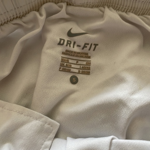 Nike athletic shorts- white with pink details- size small - Picture 5 of 5